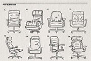 Office chair set 23 PNG, a Work Illustration by LOKSKIH (Thumbnail 4 of 5)