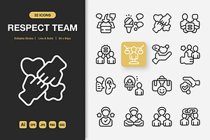 Respect Team Icons, an Icon by Spacepixel Creative