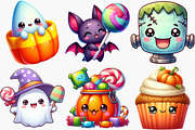 Kawaii Halloween Clipart Bundle, an Illustration by Canvas Craft (Thumbnail 2 of 8)