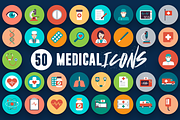 50 Medical Flat Icons, an Outline Icon by Dighital (Thumbnail 6 of 6)