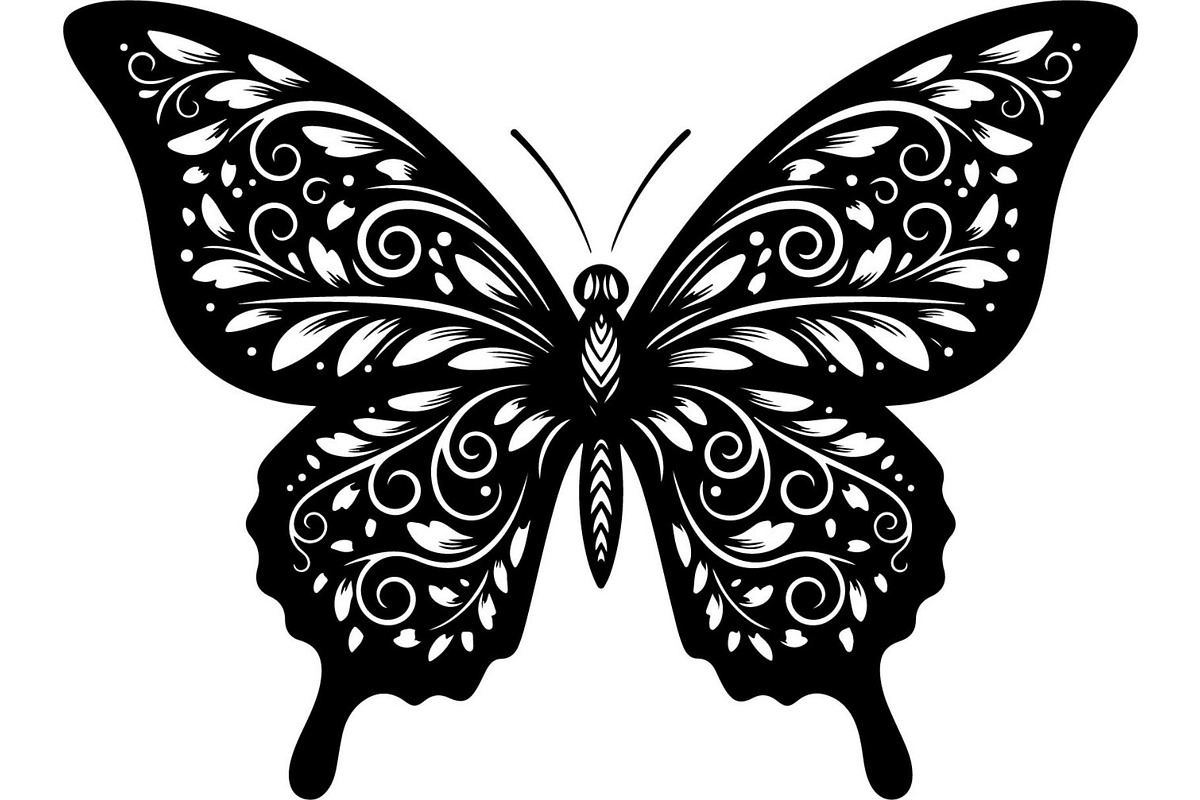 Beautiful Butterfly Silhouette, an Object Graphic by Designer_Momina (Photo 2 of 20)