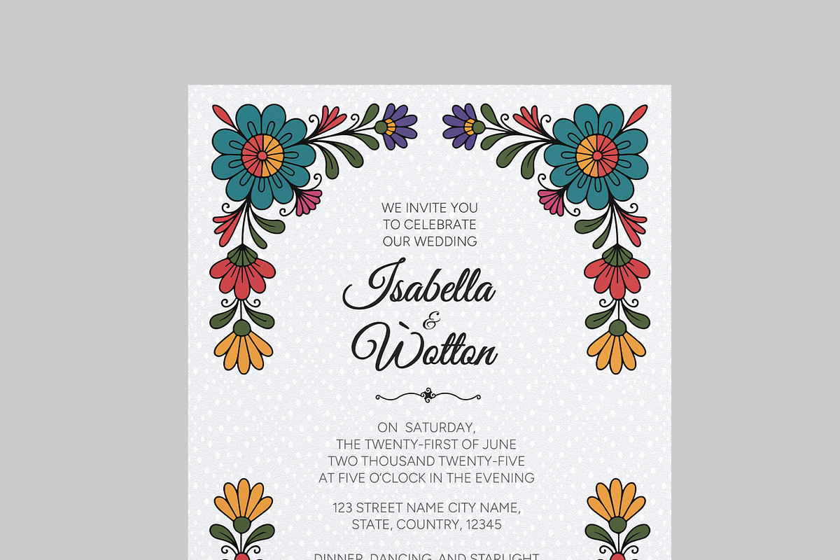 Wedding Invitation Card, a Flyer Template by MightyDesign (Photo 4 of 8)