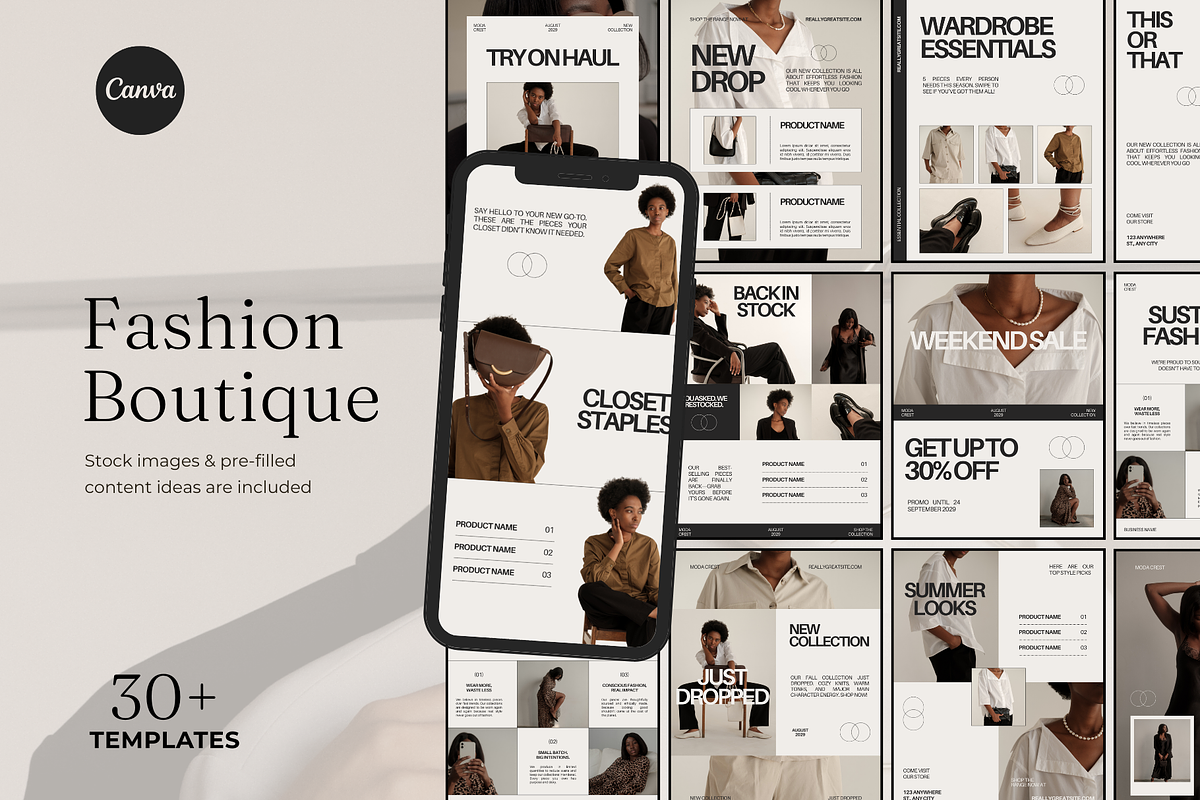 Fashion Boutique Instagram Templates preview 5