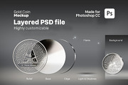 Sliver Coin Mockup for Photoshop CC, a Product Mockup by FEINGOLD (Thumbnail 3 of 5)