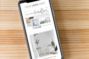 Canva & Klaviyo Newsletter Linen