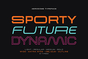 Aerodome – Futuristic & Sport Font, a Sans Serif Font by Typebae (Thumbnail 7 of 11)