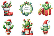 Christmas Cactus P2 Clipart, an Illustration by DreamArtGraphic (Thumbnail 3 of 5)