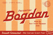 Bogdan — Mid-Century Script, a Script Font by Any-Type® Foundry (Thumbnail 1 of 9)