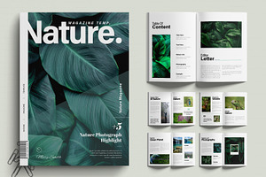 Nature Magazine Template, a Brochure Template by MightyDesign