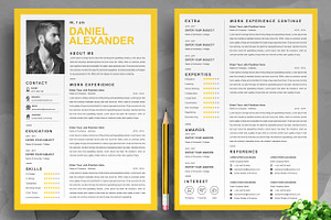 Yellow Resume Template Colour Cv