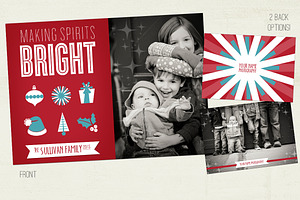 Bright Spirits Holiday Photo Card