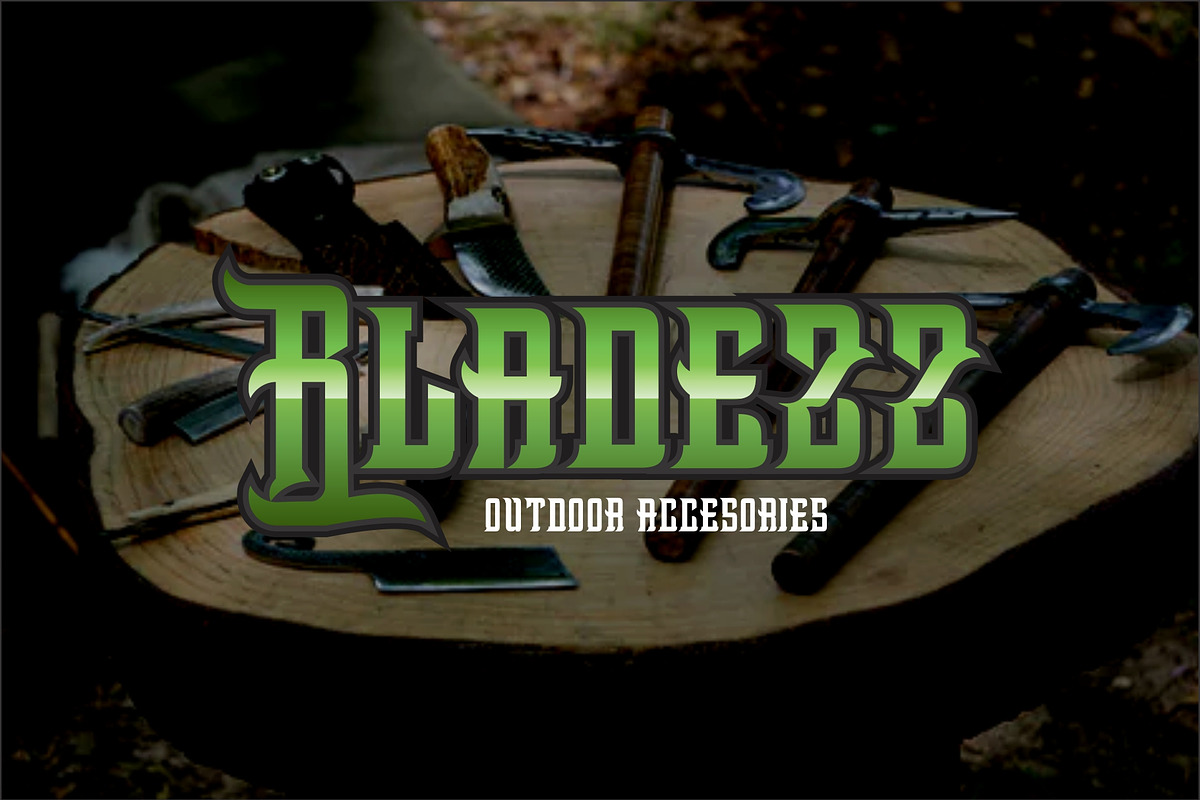 BaltsaroS -Heavy Metal black Font preview 3