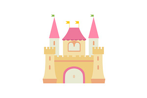 Cute Fairytale Medieval Castle, an Object Illustration by TopVectors