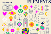 Big retro geometric collection, an Object Illustration by Sofico (Thumbnail 22 of 31)