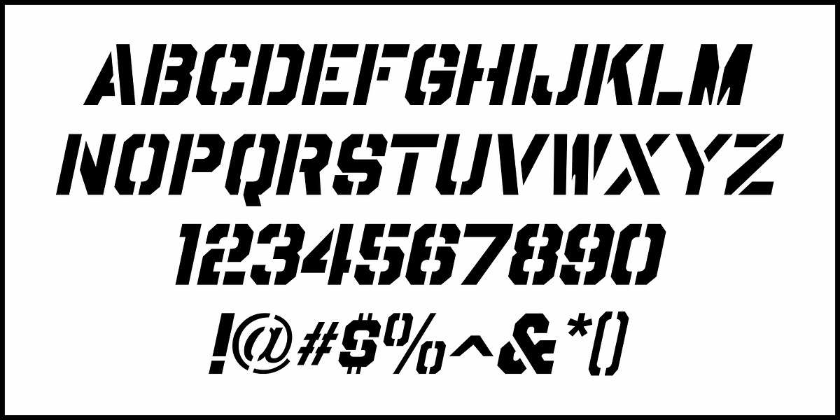 Chamfer Stencil Sans JNL, a Sans Serif Font by Jeff Levine Fonts (Photo 5 of 5)