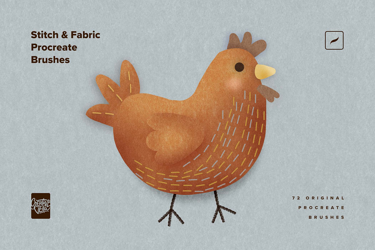 Stitch & Fabric Procreate Brushes, a Brush Add-On by Creative Veila (Photo 9 of 10)