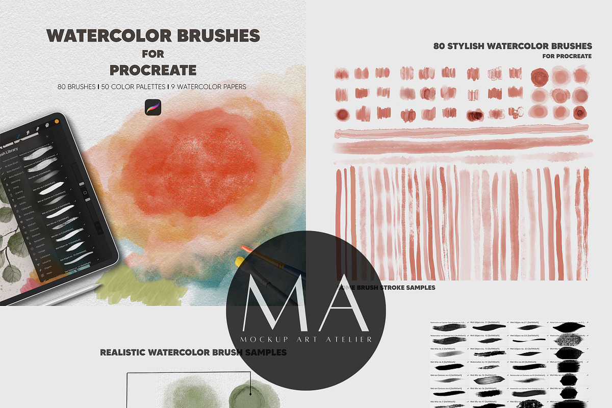 MEGA Procreate Brush Pack, a Brush Add-On by Mockup Art Atelier