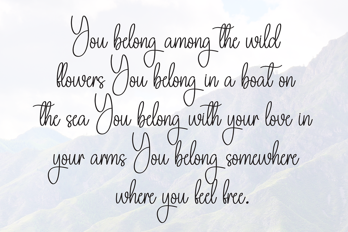 Amelya Calligraph | Script Font, a Handwritten Font by Scratchones (Photo 7 of 8)