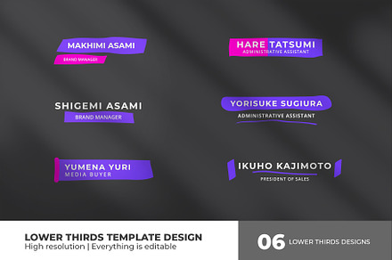 Minimal Lower Thirds Template Design