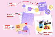 Fierce Queen Canva logo & brand kit, a Branding & Logo Template by Kurly Creative (Thumbnail 7 of 13)