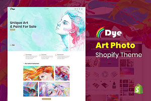 Dye Art Photo Shopify Theme, a Shopify Template by ThemeTidy Shopify Agency