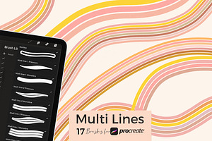 Multi Lines Procreate Brushes