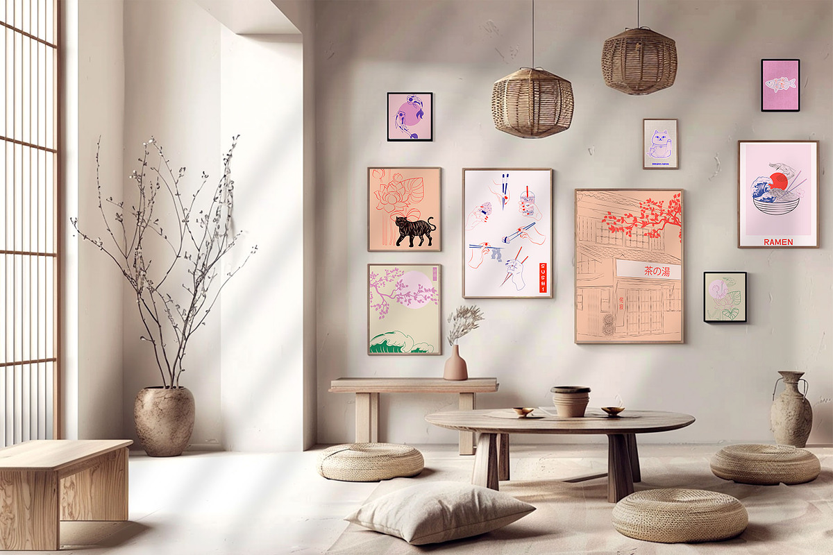 Wabi Sabi Wall Art, a Decorative Illustration by Mio Buono (Photo 5 of 10)