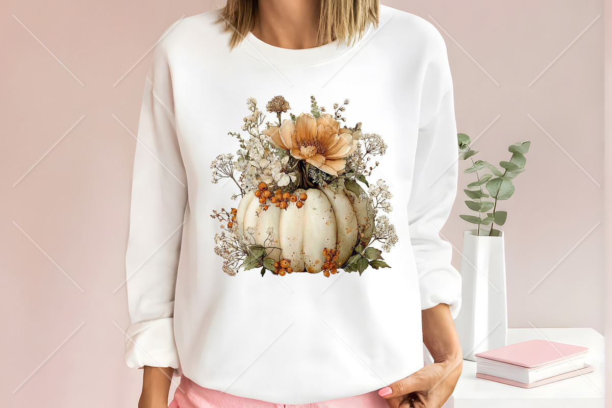Whimsical Autumn Pumpkin Clipart, a Seasonal Illustration by Canvas Craft (Photo 6 of 10)