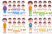 Front View Cute Boy Characters Pack, an Object Graphic by MEDZ (Thumbnail 1 of 5)