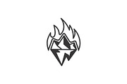 Ice & Fire Simple Logo For Business, a Branding & Logo Template by Logo Loom (Thumbnail 2 of 4)