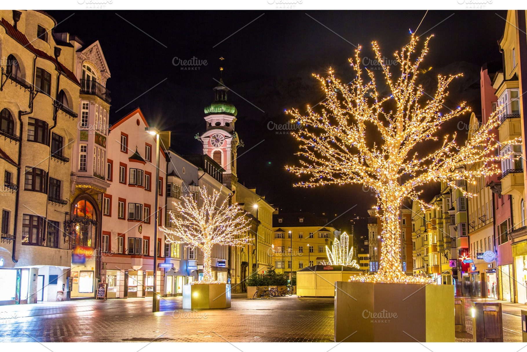 Christmas decorations in innsbruck austria containing innsbruck, austria, an Architecture Photo by Leonid Andronov