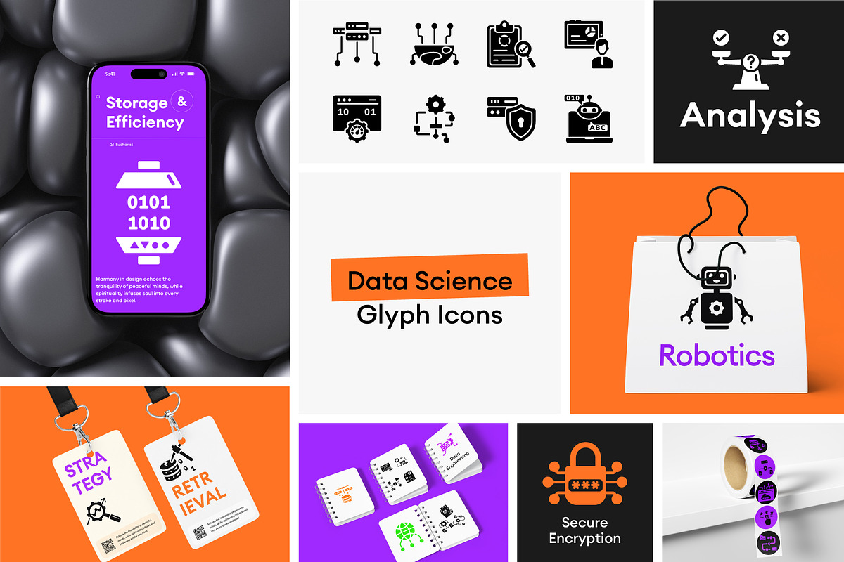 Data Science Icons, a Solid Icon by Prosymbols (Photo 5 of 6)