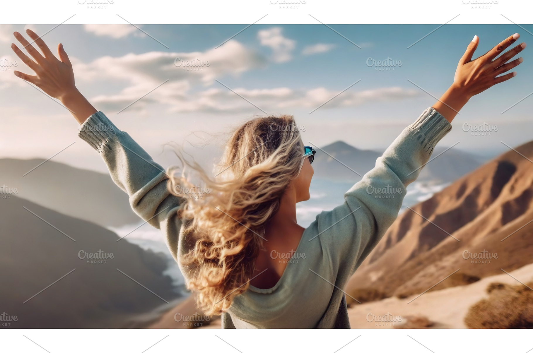 A carefree woman with blonde hair, a Nature Photo by Igor Tichonow