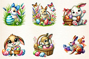 Easter Bunny Clipart,, an Illustration by DreamArtGraphic (Thumbnail 3 of 5)