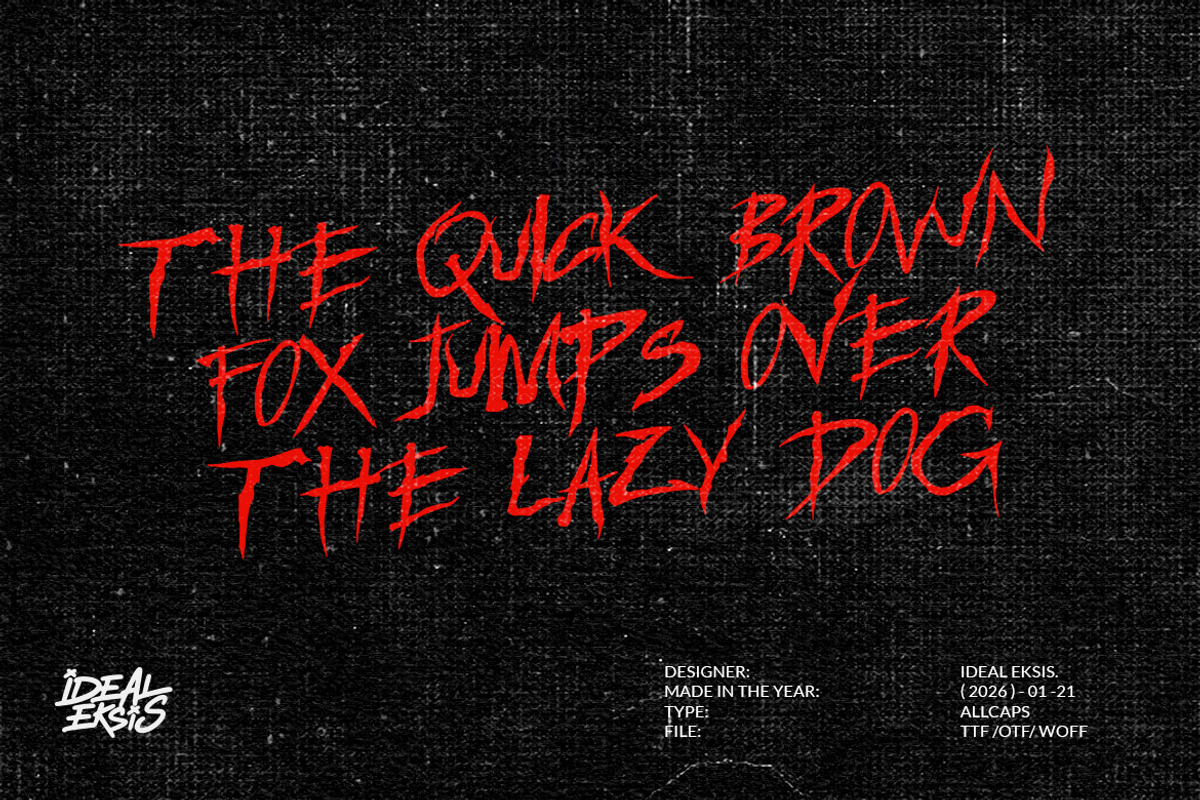 Same - Horror Font, a Handwritten Font by Ideal Eksis (Photo 3 of 7)