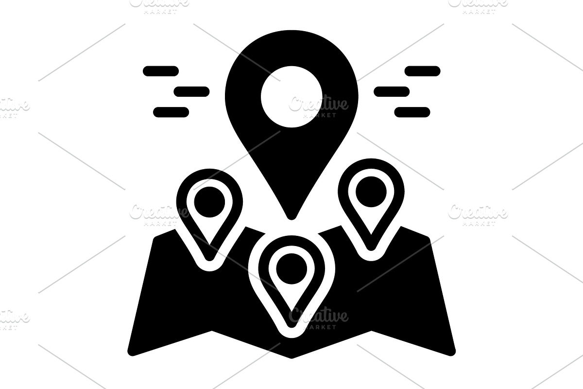 Locations place solid icon, a Solid Icon by Creative priyanka
