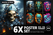 Evil Abstract Poster Design Set, a Background Graphic by Other Side Art (Thumbnail 1 of 5)