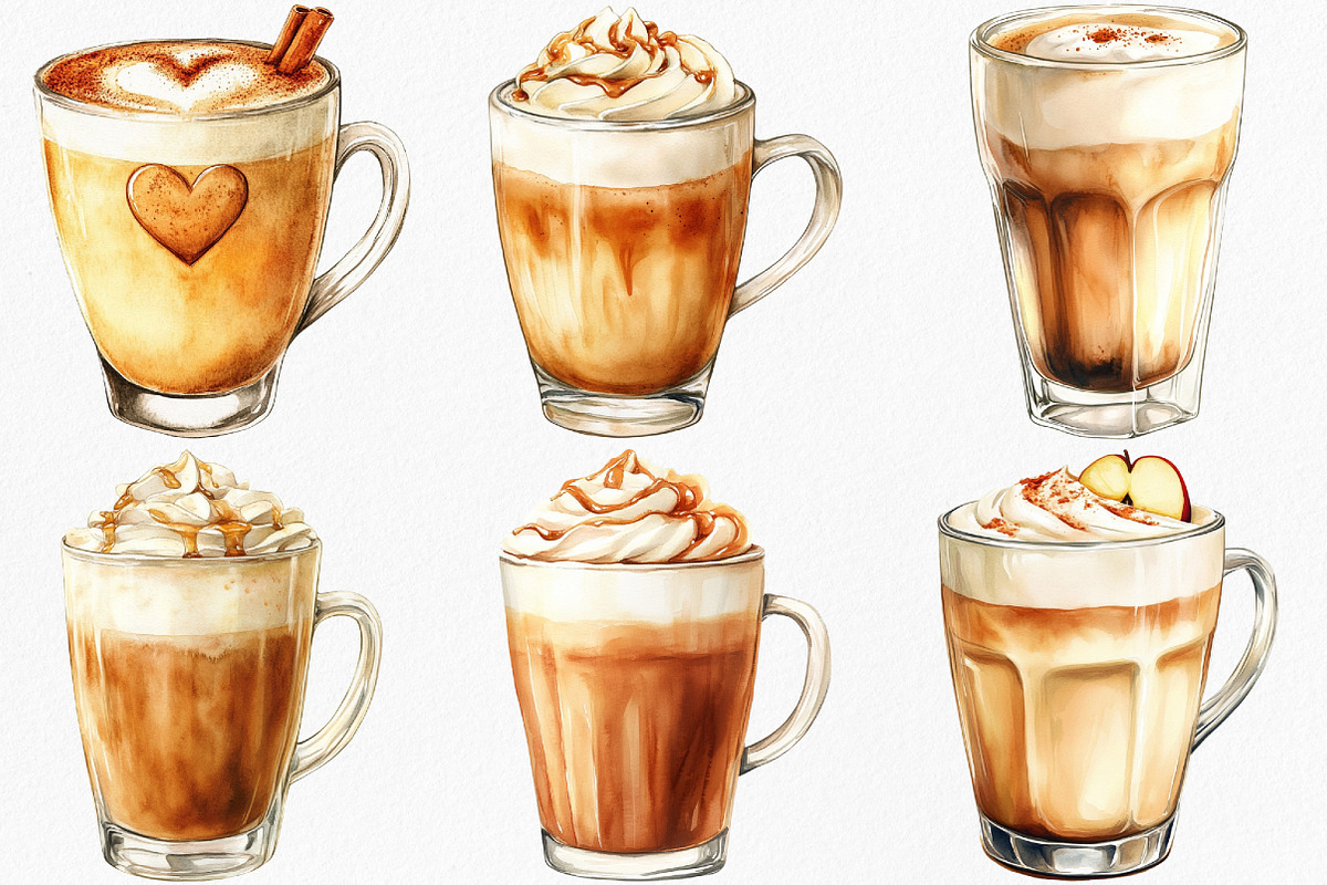 Thanksgiving Coffee Latte Clipart, an Illustration by Canvas Craft (Photo 4 of 8)