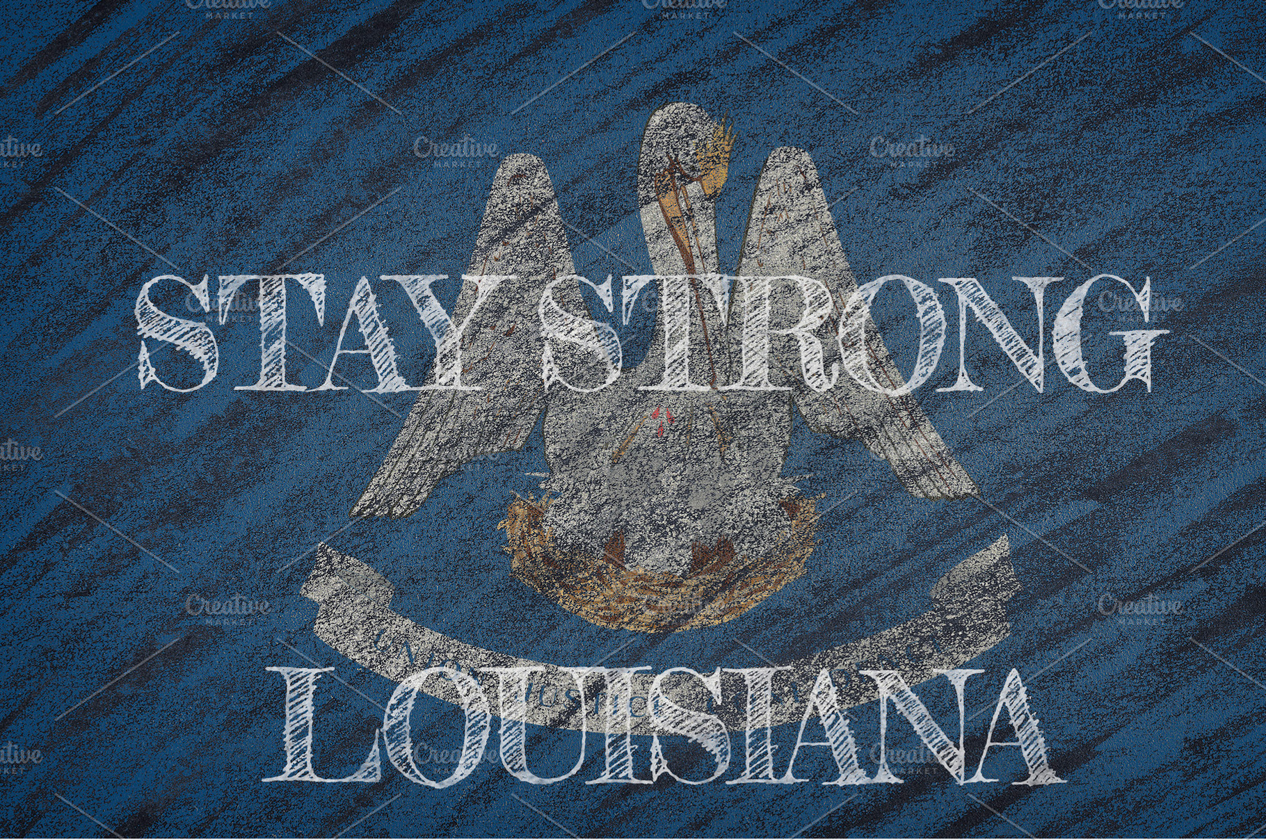 Louisiana ,flag illustration. Corona, a Health & Medical Photo by CreativePhotoSpain