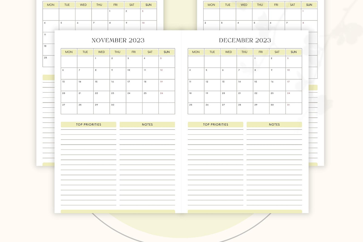Monthly Planner, a Stationery Template by CreativeBundlex (Photo 4 of 4)