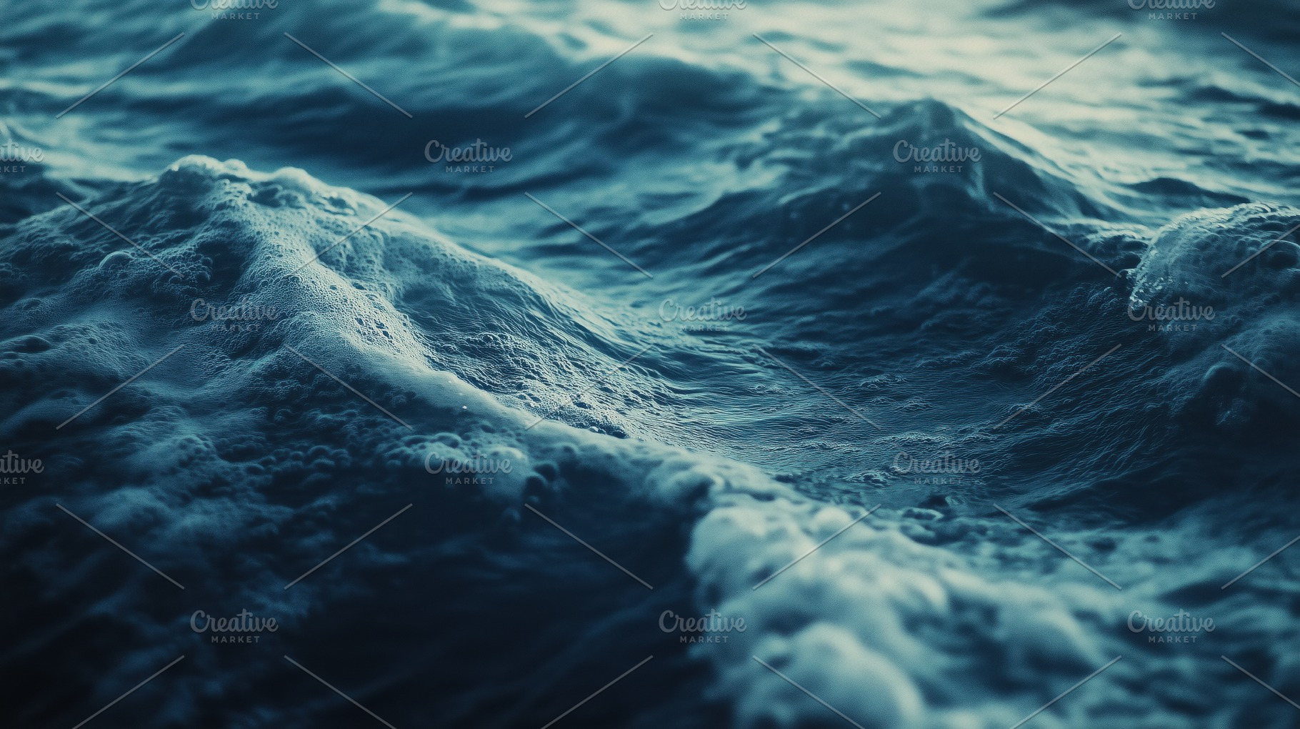 Close-up view of ocean waves with foam and ripples, creating a serene and dynam, a Photo by Textures & Backgrounds