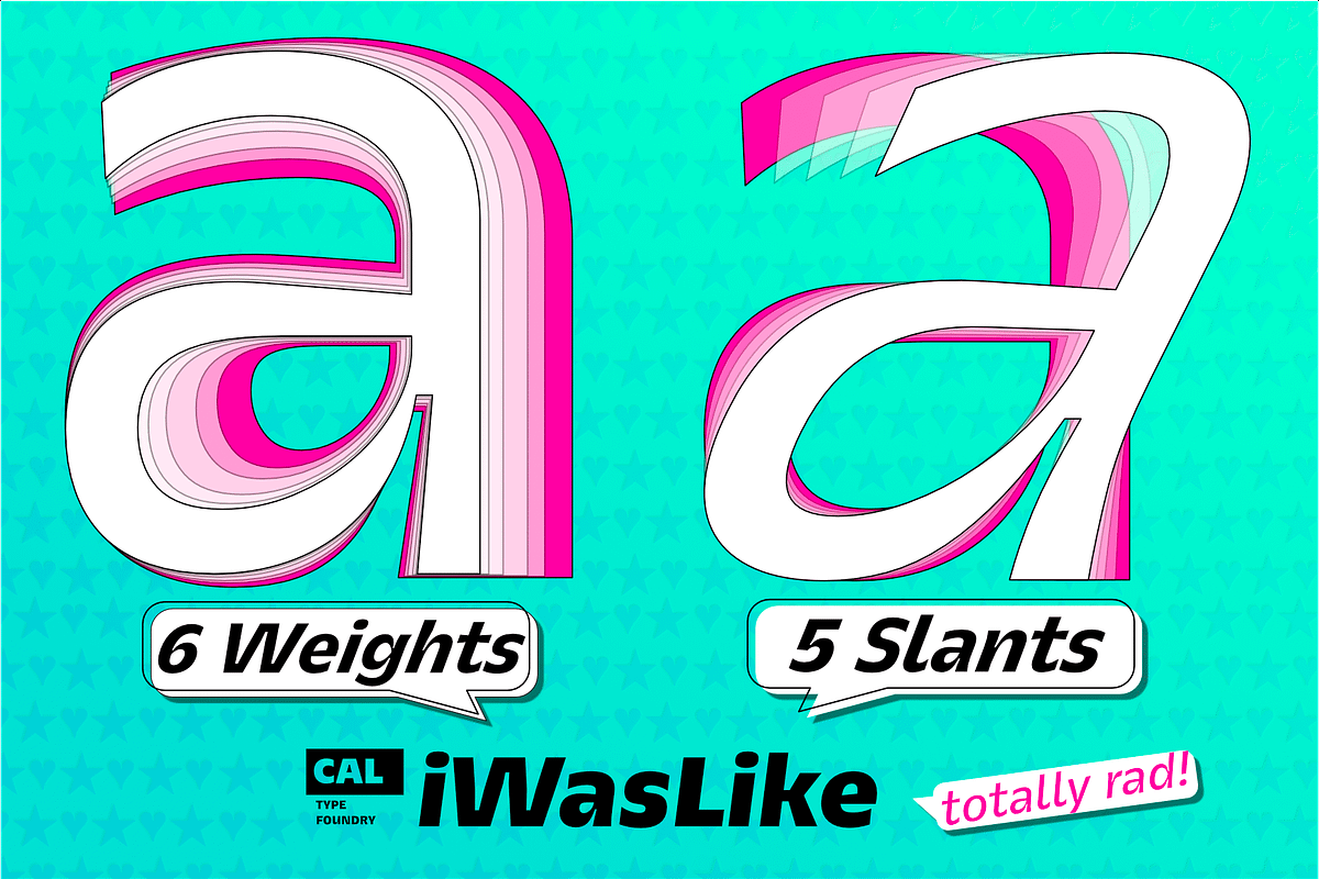 iWasLike Pro - 30 FONTS FULL FAMILY, a Sans Serif Font by California Type Foundry (Photo 3 of 11)