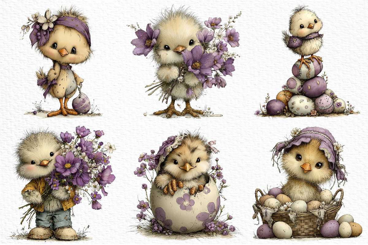 Whimsical Easter Animals Clipart, an Illustration by Craft Nest (Photo 5 of 12)