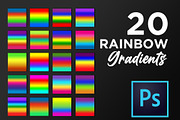 Adobe Photoshop rainbow gradient set, a Layer Style Add-On by TiveCreate (Thumbnail 1 of 3)