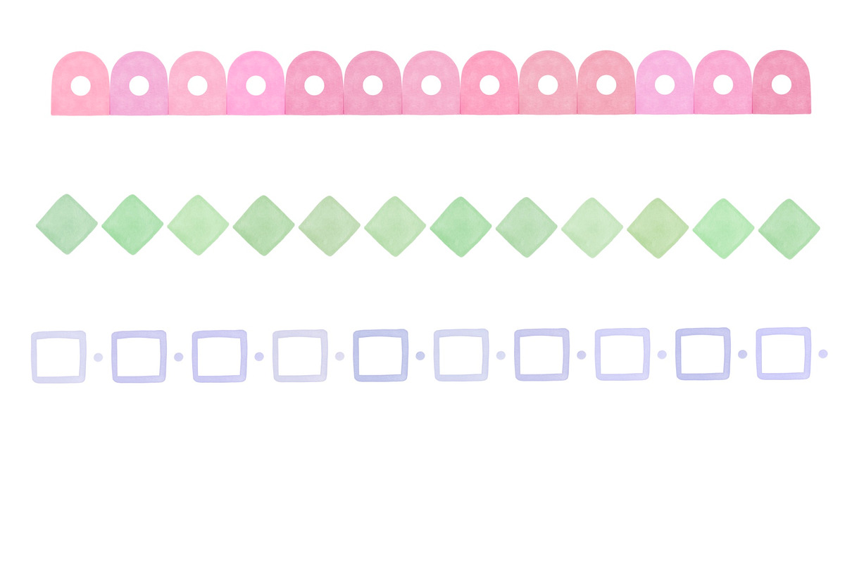 Watercolor Border Procreate Brushes, a Brush Add-On by Lucrumplus (Photo 3 of 3)