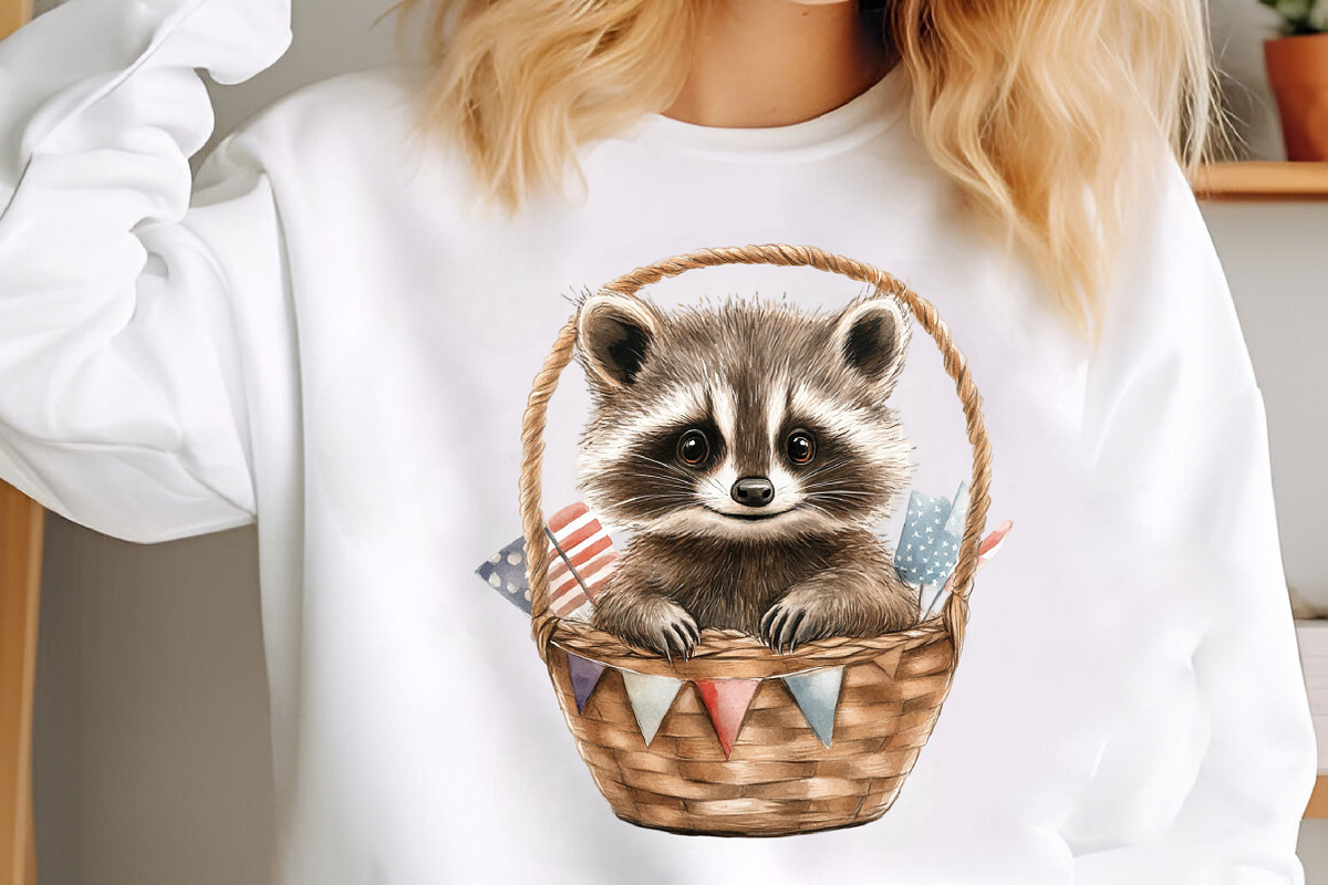 Cute Patriotic Raccoon PNG, an Illustration by SinaCreation (Photo 5 of 10)