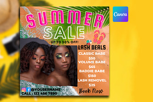 Summer Sale Flyer template, a Flyer Template by iloveTemplate