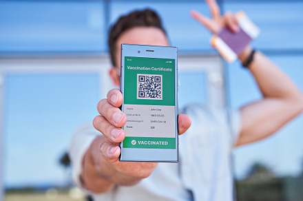 Hand man holding smartphone