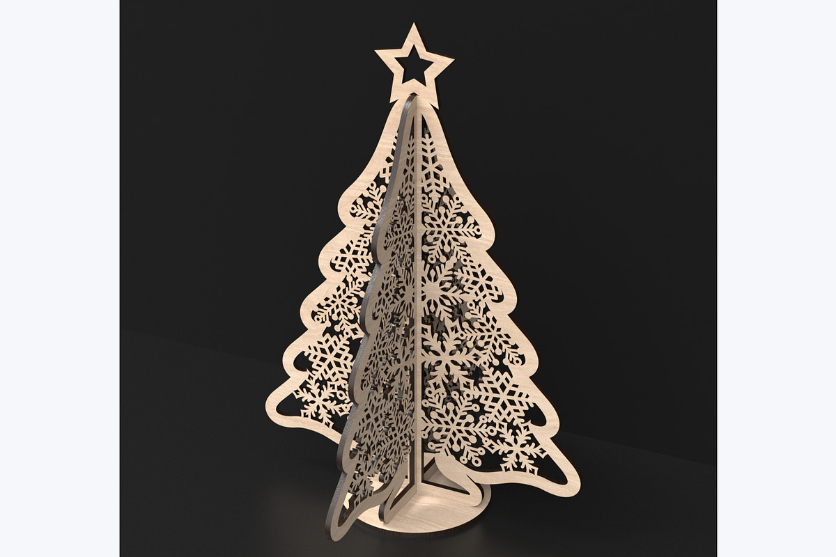 Standing Snowflake Christmas Trees, an Object Graphic by ThemeXDigital (Photo 7 of 8)