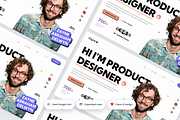 Designer Portfolio Hero Section, an UI Kit Template by Annora Studio (Thumbnail 3 of 4)